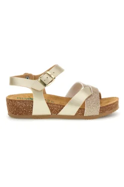 Sandali beige e oro con sottopiede in pelle Pittarello Eco 293A940SR