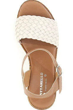 Sandali Beige in Pelle con Zeppa PITTARELLO 34633002