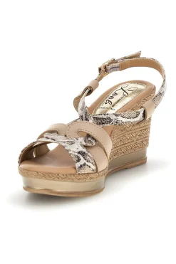 Sandali beige Made in Italy con tomaia in pelle Pittarello look MK3226228