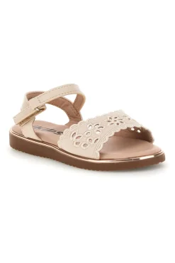 Sandali beige traforato cinturino regolabile Pitt kids 392630S