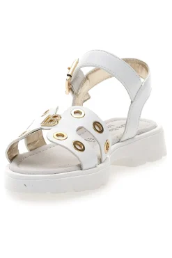 Sandali bianchi con borchie oro e suola chunky Laura Biagiotti AG1728316313