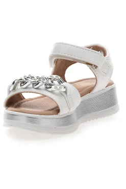 Sandali bianchi con catena PITT KIDS 39G2532S