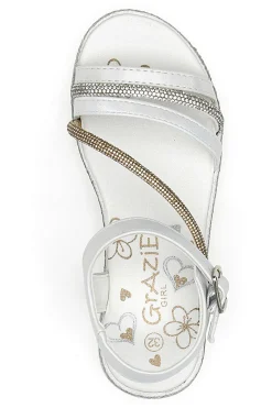 Sandali Bianchi con Cinturino Grazie Girl 14311