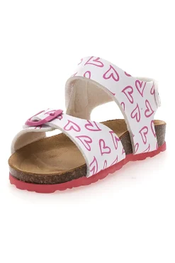 Sandali Bianchi con Cuori Rosa PITT KIDS 45289GLO