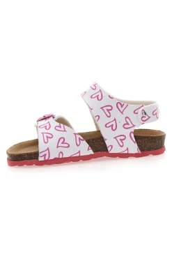 Sandali Bianchi con Cuori Rosa PITT KIDS 45289GLO