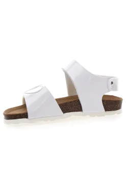 Sandali Bianchi con Cuori Argento e Velcro PITT KIDS 45260TWV