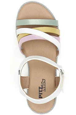 Sandali Bianchi Con Dettagli Colorati Pitt Kids 392423