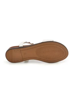 Sandali bianchi con dettagli gioiello e cinturino elasticizzato Quanna mel 560319