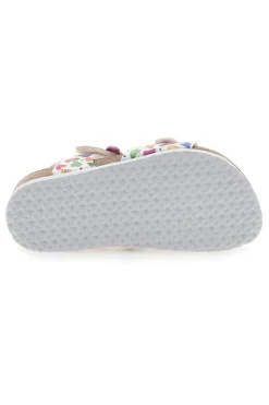 Sandali bianchi con fantasia cuori e fibbie PITT KIDS 14504