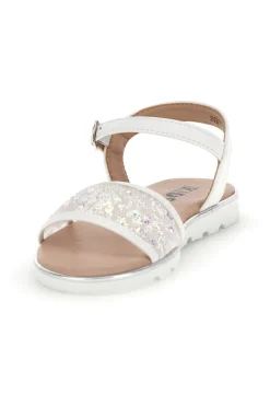 Sandali bianchi con fascia brillante Pitt kids 392637S