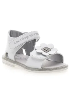 Sandali bianchi con fiocco decorativo e velcro LAURA BIAGIOTTI 96319492