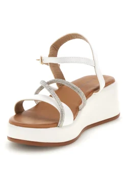Sandali bianchi con platform Cafè cost 80882