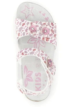 Sandali Bianchi con Stampa Cuori Pitt kids 14609