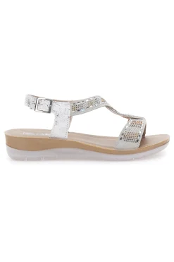 Sandali bianchi con strass comfort INBLU 43BV