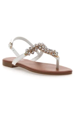 Sandali Bianchi con Strass The First Chic PRE3008