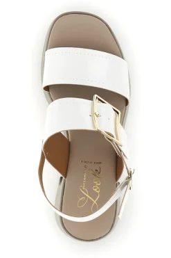 Sandali Bianchi con tacco e fibbia Pittarello look MK3935435