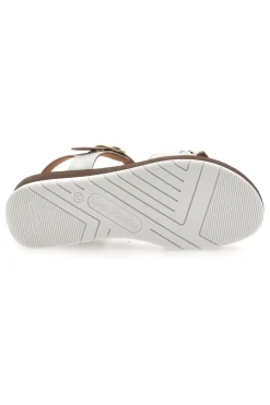 Sandali bianchi con zeppa traforati Linea Comoda 7194P