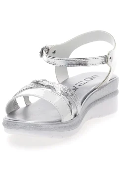 Sandali Bianchi e Argento con Platform Mio Tempo 2495
