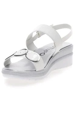 Sandali Bianchi e Argento con Platform Mio Tempo 2482