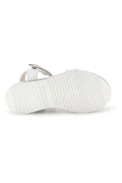 Sandali bianco con cinturini con brillantini Pitt kids 392629S