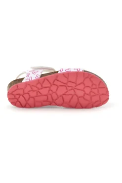 Sandali bianco con stampa cuori doppia regolazione Pitt kids 45289glo