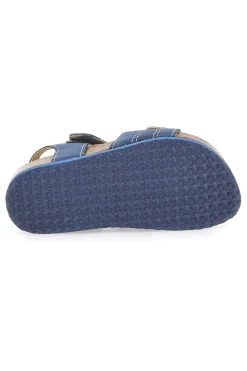 Sandali blu con chiusura a strappo e scritta SPORT Pitt Kids 14513
