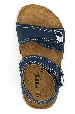 Sandali blu con doppia fascia e fibbia regolabile Pitt Kids 14128