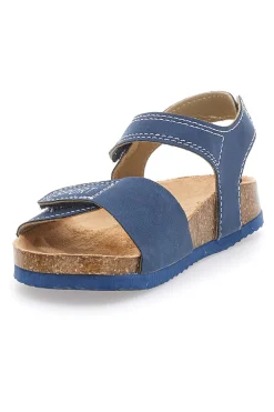 Sandali blu con doppio strappo e plantare in sughero PITT KIDS 14513