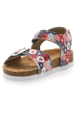 Sandali blu con fantasia e strappo PITT KIDS 14514