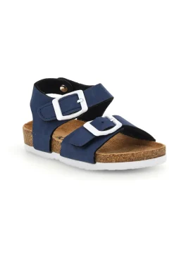 Sandali blu con fibbie Pitt kids 14466
