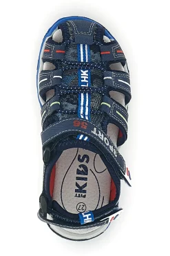 Sandali blu con punta chiusa e chiusura a strappo Pitt kids 15113