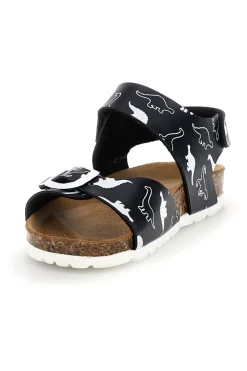 Sandali blu con stampa dinosauri doppia regolazione Pitt kids 45289gdn