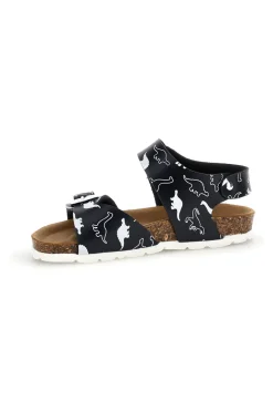 Sandali blu con stampa dinosauri doppia regolazione Pitt kids 45289gdn