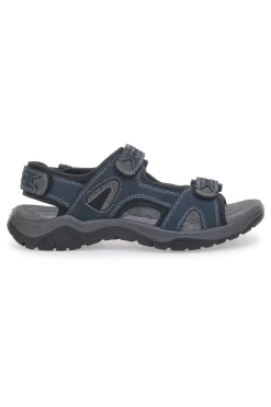Sandali Blu in Vera Pelle con Velcro Regolabile FLY DINAMIC FD07