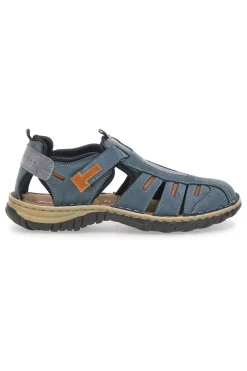 Sandali Blu in Vera Pelle Pittarello Eco 3004