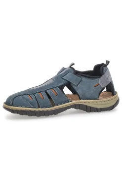 Sandali Blu in Vera Pelle Pittarello Eco 3004