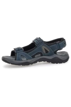 Sandali Blu In Vera Pelle Da Uomo Fly Dinamic 07