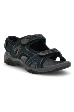 Sandali blu in vera pelle con chiusura a strappo Fly dynamic FD07