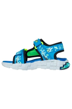 Sandali blu sportivi con stampa grafica Skechers Mega-Splash 4K