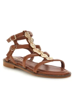 Sandali camel con applicazioni gioiello Cafè cost RH25