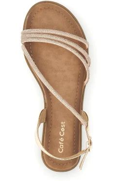 Sandali champagne con cinturino Cafè cost RH7
