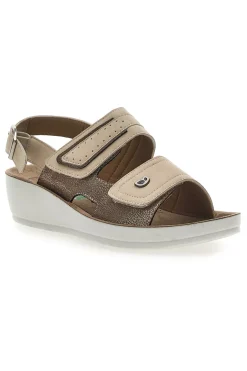 Sandali con Cinturino Slingback Taupe Eco Bio J532414