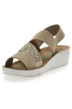 Sandali con Elastico Beige Eco Bio J532404