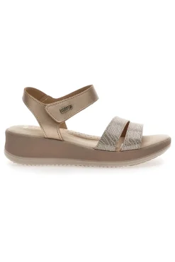 Sandali con Platform Gold Mio Tempo 543139