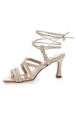 Sandali con Tacco Lace-Up Panna Pittarello Glam 3615