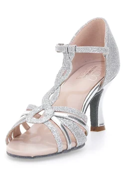 Sandali da Ballo Argento Con Strass Mon Dieu 1460404