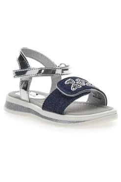 Sandali Denim e Argento Con Chiusura Strappo Grazie Girl 218734