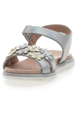 Sandali Eleganti Argento con Fiorellini Pitt Kids 392411