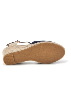 Sandali espadrillas Navy con zeppa in corda Pittarello Sun Bl2