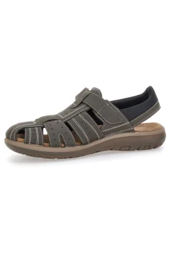Sandali Fisherman Taupe in Vera Pelle Fly Dinamic 29